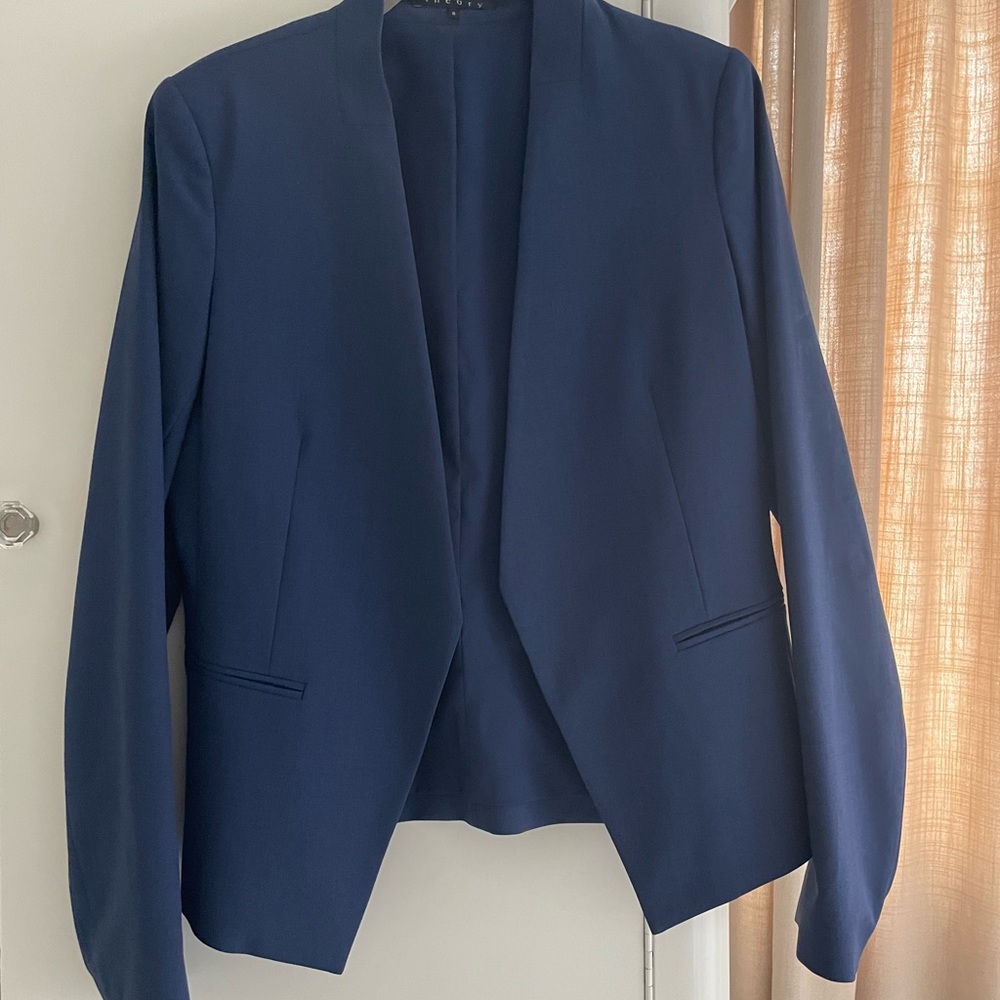 Theory bright blue blazer